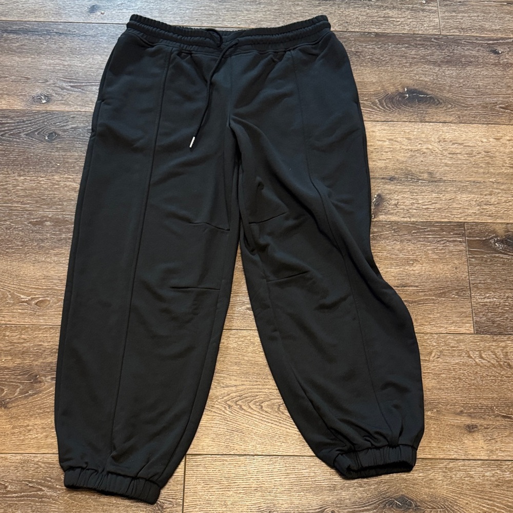 Halara black sweat pants large NWT